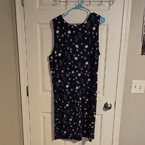 Old Navy Navy Blue Floral Dress
